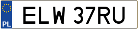Truck License Plate